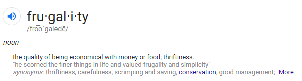 Frugal-Definition