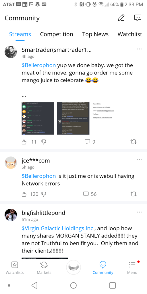 Webull Community Stream